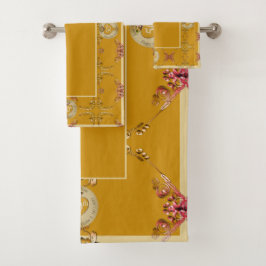 50e Golden Oker bruiloft Jubileum Bad Handdoek