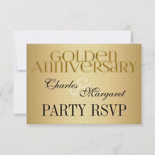 50e Golden Wedding Annivsersary Party RSVP (Voorkant)