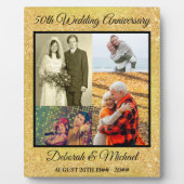 50e Golden Wedding Jubileum 4 Foto Fotoplaat (Voorkant)