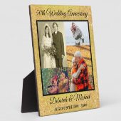 50e Golden Wedding Jubileum 4 Foto Fotoplaat (Zijkant)