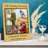 50e Golden Wedding Jubileum 4 Foto Fotoplaat (Zijkant)