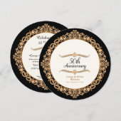 50e Golden Wedding Jubileum Celebration Round Kaart (Voorkant / Achterkant)
