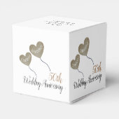 50e Golden Wedding Jubileum Favor Box Bedankdoosjes (Achterkant)