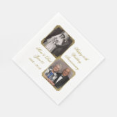 50e Golden Wedding Jubileum Foto Servet (Hoek)