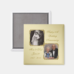 50e Golden Wedding Jubileum Fotomagneet Magneet
