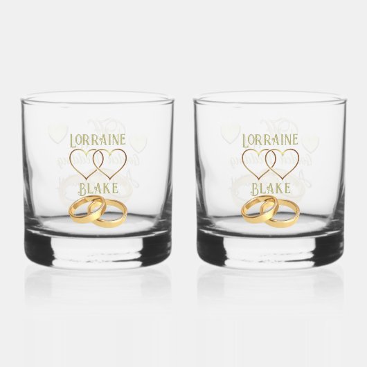 50e Golden Wedding Jubileum Gift Whisky Glas (Achterkant)