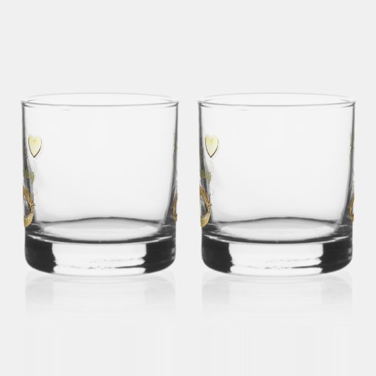 50e Golden Wedding Jubileum Gift Whisky Glas (Links)