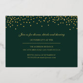 50e Golden Wedding Jubileum Groene Foto Folie Uitnodiging (Achterkant)