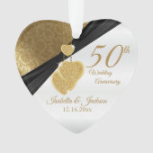 50e 💞 Golden Wedding Jubileum Keepomwille Design Ornament (voorkant)