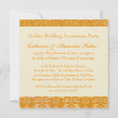 50e Golden Wedding Jubileum party Uitnodiging (Achterkant)