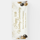 50e Golden Wedding Jubileum Reception Spandoek (Verticaal)