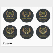 50e Golden Wedding Jubileum  Ronde Sticker (Vel)