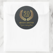 50e Golden Wedding Jubileum  Ronde Sticker (Tas)