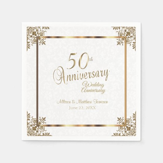 50e  Goud Jubileum Ontwerp Servet (Voorkant)