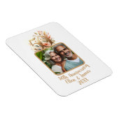 50e gouden bruiloft Jubileum foto Keepsake Magneet (Rechterzijde)