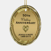50e gouden bruiloft Jubileum Ornament (Rechts)