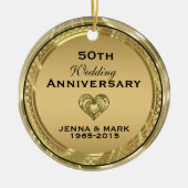 50e gouden bruiloft Jubileum Ornament (Voorkant)