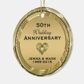 50e gouden bruiloft Jubileum Ornament (Links)