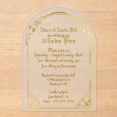 50e gouden bruiloft uitnodiging acryl uitnodigingen (Voorkant)