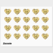 50e gouden hartafdichtingen en Stickers (Vel)