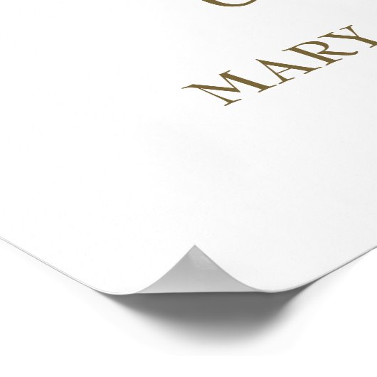 50e gouden huwelijksjubileum bruiloft foto welkom poster (Hoek)