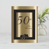 50e gouden huwelijksjubileum | Doe-het-zelf tekst Kaart (Staand voorkant)
