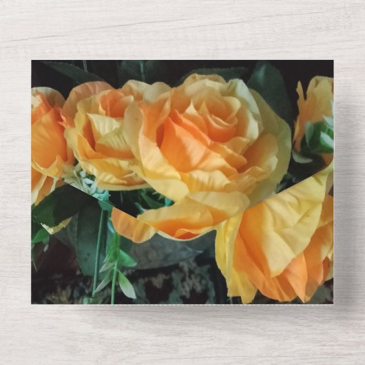 50e gouden huwelijksuitnodiging all in one uitnodiging (Achterkant)