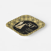 50e gouden paar bruiloft Jubileum glitter Papieren Bordje (Gebogen)