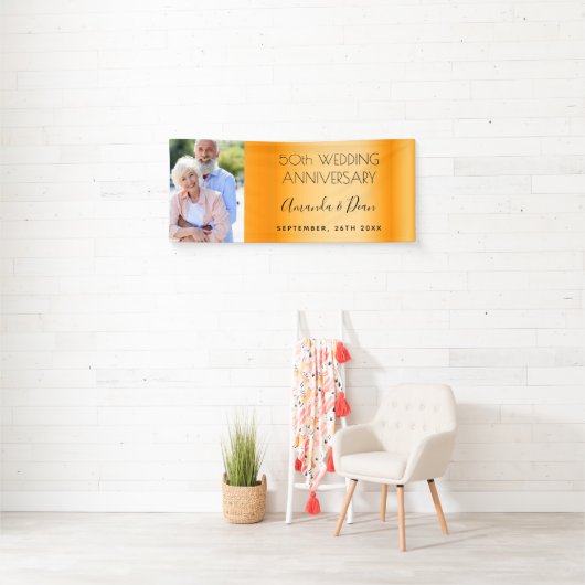 50e gouden trouwdag - aangepaste foto spandoek (Insitu)