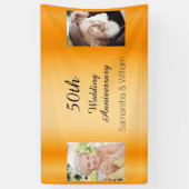 50e gouden trouwdag foto spandoek (Verticaal)