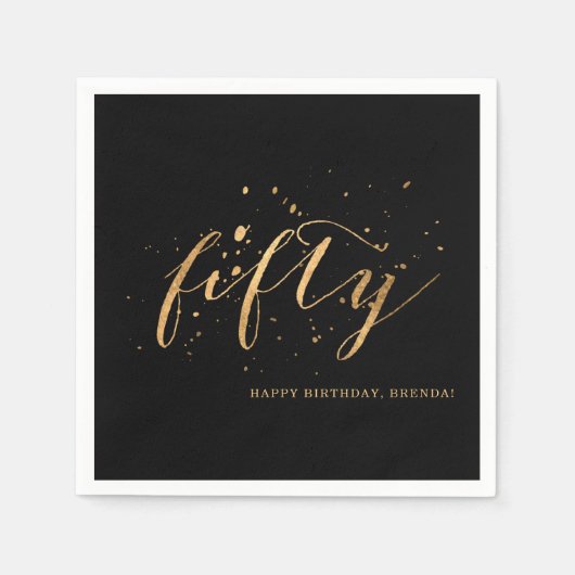 50e goudvijftigste verjaardag servet (Voorkant)
