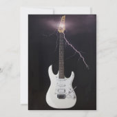 50e Guitare Invitation d'anniversaire en métal lou (Dos)