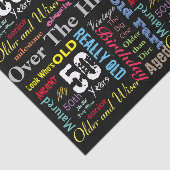 50e Happy Birthday in een graffiti-stijl Tissuepapier (Detail)