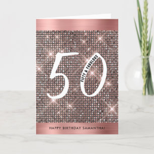 50e Happy Birthday Trendy-kaart Kaart