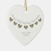 50e huwelijksdag decoratie - gouden harten (Rechts)