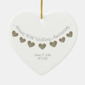 50e huwelijksdag decoratie - gouden harten (Achterkant)