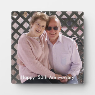 50e huwelijksjubileum aangepaste fotoplaquette fotoplaat
