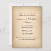 50e huwelijksjubileum vintage uitnodiging (Achterkant)