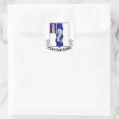 50e infanterieplan - Speel het spel Vierkante Sticker (Tas)
