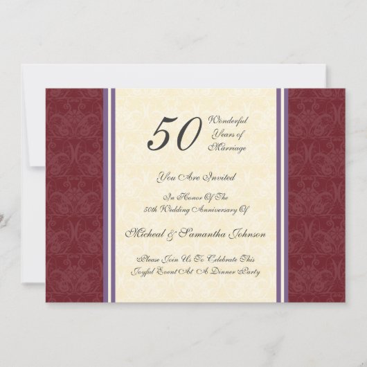 50e Invitation à Damas de Bourgogne (Devant)