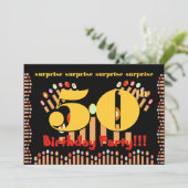50e Invitation à la fête d'anniversaire SURPRISE (Debout devant)