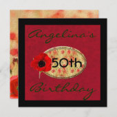 50e Invitation à l'anniversaire de la fleur de pav (Devant / Derrière)