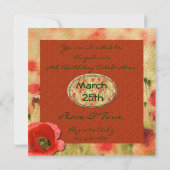 50e Invitation à l'anniversaire de la fleur de pav (Dos)