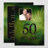 50E INVITATION ( ANNIVERSAIRE DE NAISSANCE OU DE M (Devant / Derrière)