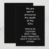 50E INVITATION "ANNOUVEAU MORT DES ANNÉES 40" (Devant / Derrière)