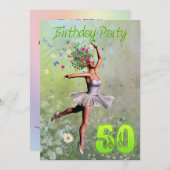 50e invitation de fête d'anniversaire (Devant / Derrière)