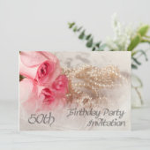 50e invitation de fête d'anniversaire (Debout devant)