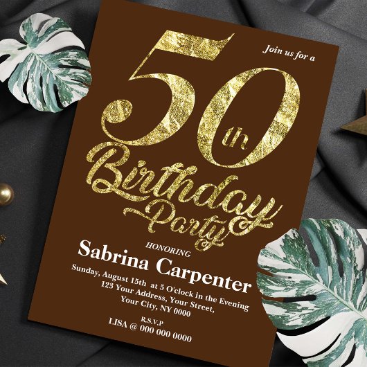 50e Invitation d'or Anniversaire