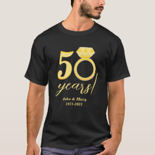 50e Jubileum 50 jaar gouden bruiloft T-shirt