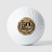 50e Jubileum Business Logo Gold Golfballen (Voorkant)